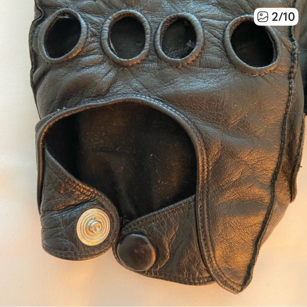 COACH BLACK LEATHER DRIVING GLOVES